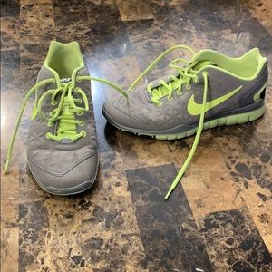 Nike Grey & Lime Green Running Shoes